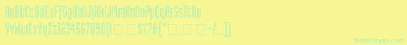 AssemblyOutlineSsiAlternate-Schriftart – Grüne Schriften auf gelbem Hintergrund