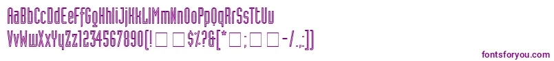 Шрифт AssemblyOutlineSsiAlternate – фиолетовые шрифты на белом фоне