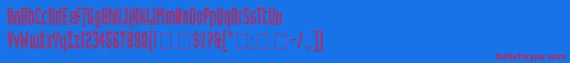 AssemblyOutlineSsiAlternate Font – Red Fonts on Blue Background