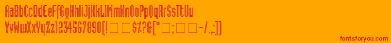 AssemblyOutlineSsiAlternate Font – Red Fonts on Orange Background
