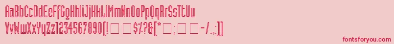 AssemblyOutlineSsiAlternate Font – Red Fonts on Pink Background