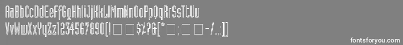 Шрифт AssemblyOutlineSsiAlternate – белые шрифты на сером фоне