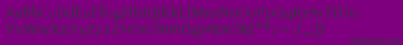 Fonte Genar102 – fontes pretas em um fundo violeta