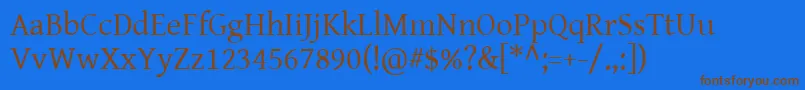Шрифт Genar102 – коричневые шрифты на синем фоне