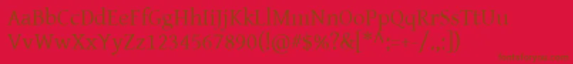 fuente Genar102 – Fuentes Marrones Sobre Fondo Rojo