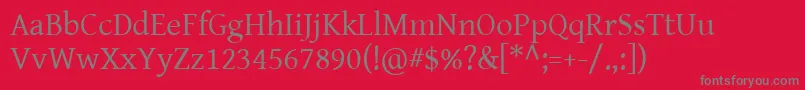 Genar102 Font – Gray Fonts on Red Background