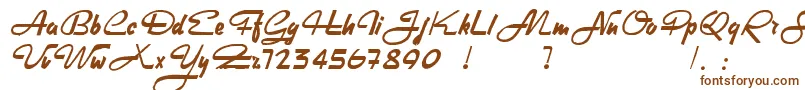 HeavyRock Font – Brown Fonts on White Background