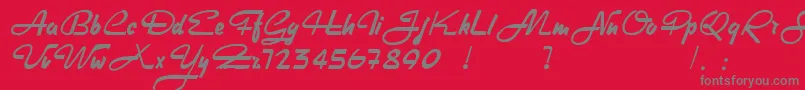 フォントHeavyRock – 赤い背景に灰色の文字