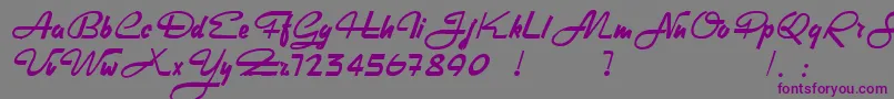 HeavyRock Font – Purple Fonts on Gray Background