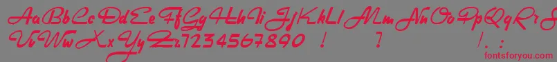 HeavyRock Font – Red Fonts on Gray Background