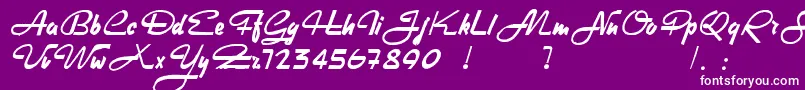 HeavyRock Font – White Fonts on Purple Background