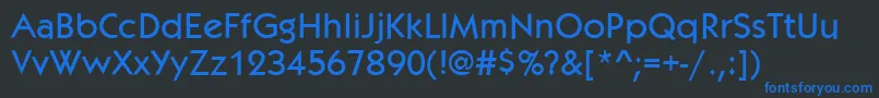 KabobRegular Font – Blue Fonts on Black Background