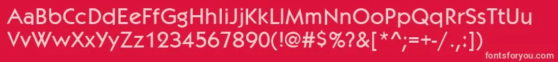 KabobRegular Font – Pink Fonts on Red Background