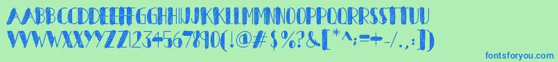 HeronsNest Font – Blue Fonts on Green Background