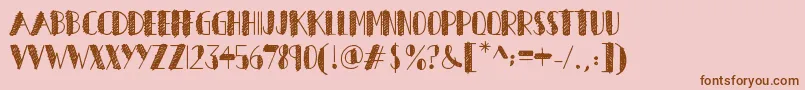 HeronsNest Font – Brown Fonts on Pink Background