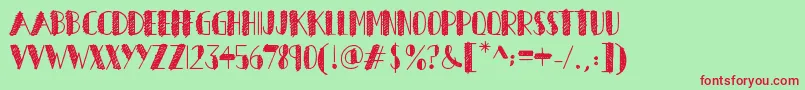 HeronsNest Font – Red Fonts on Green Background