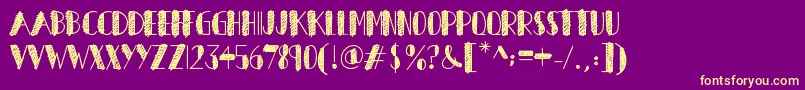 HeronsNest Font – Yellow Fonts on Purple Background