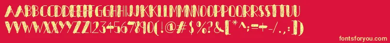 HeronsNest Font – Yellow Fonts on Red Background