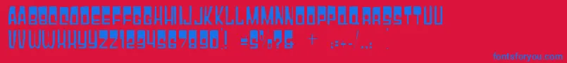 Gyparodygaunt Font – Blue Fonts on Red Background