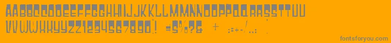Gyparodygaunt-Schriftart – Graue Schriften auf orangefarbenem Hintergrund