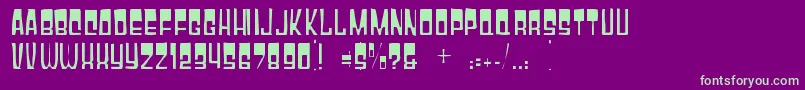 Czcionka Gyparodygaunt – zielone czcionki na fioletowym tle