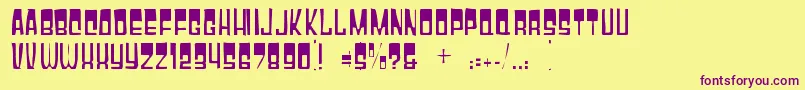 Gyparodygaunt Font – Purple Fonts on Yellow Background
