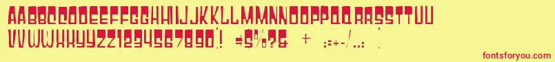 Gyparodygaunt Font – Red Fonts on Yellow Background