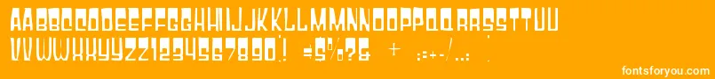 Gyparodygaunt Font – White Fonts on Orange Background