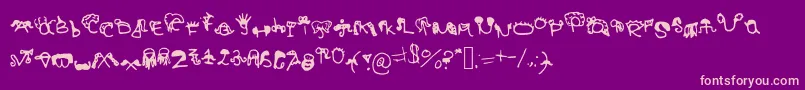 Hairystyles Font – Pink Fonts on Purple Background