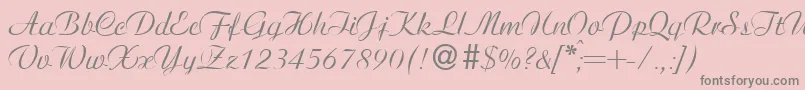 AriosoNormal Font – Gray Fonts on Pink Background