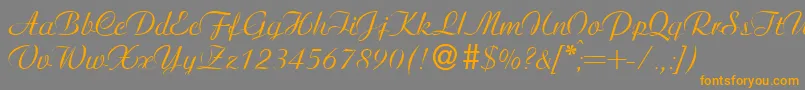 AriosoNormal Font – Orange Fonts on Gray Background