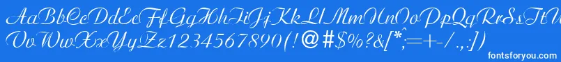 AriosoNormal Font – White Fonts on Blue Background