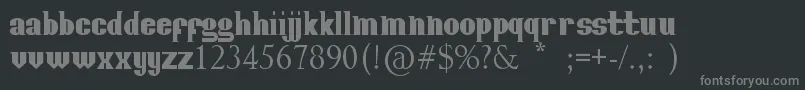 PosterFont Font – Gray Fonts on Black Background