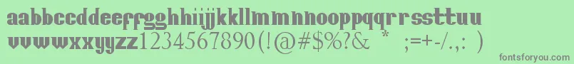 Fonte PosterFont – fontes cinzas em um fundo verde