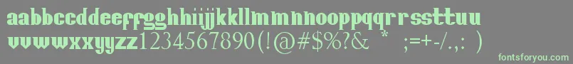 Fonte PosterFont – fontes verdes em um fundo cinza