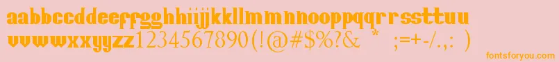 PosterFont Font – Orange Fonts on Pink Background
