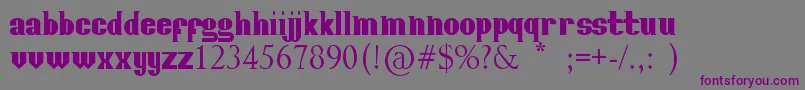 Fonte PosterFont – fontes roxas em um fundo cinza