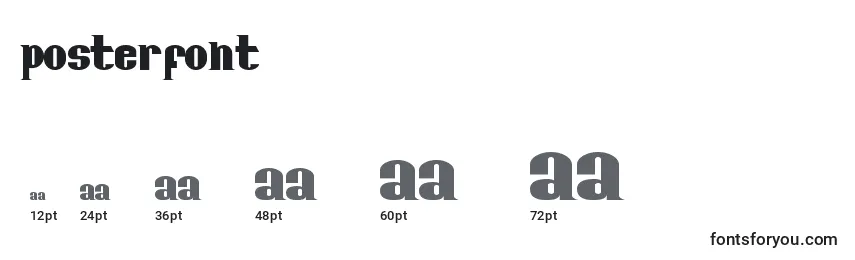 PosterFont Font Sizes