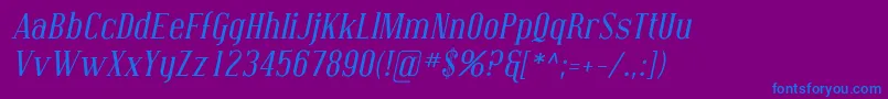 CovingtonItalic Font – Blue Fonts on Purple Background