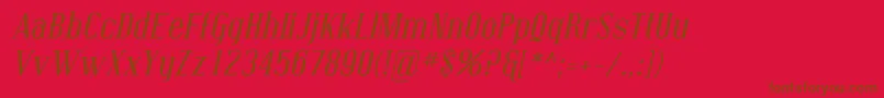 Más sobre la fuente CovingtonItalic fuente CovingtonItalic – Fuentes Marrones Sobre Fondo Rojo