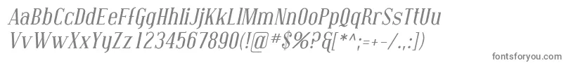 フォントCovingtonItalic – 灰色のフォント