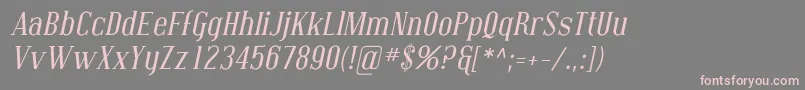 CovingtonItalic Font – Pink Fonts on Gray Background