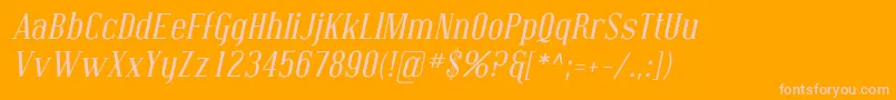 CovingtonItalic Font – Pink Fonts on Orange Background
