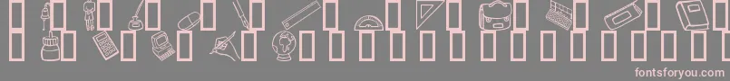 Fonte Schooldays – fontes rosa em um fundo cinza