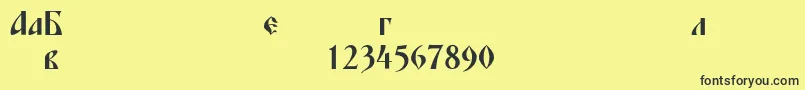 Blagovestfourc Font – Black Fonts on Yellow Background