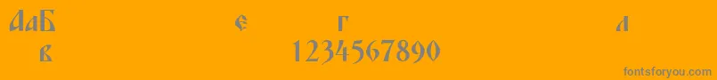 Blagovestfourc Font – Gray Fonts on Orange Background