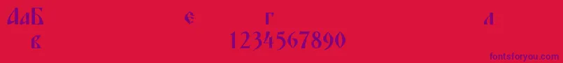 Blagovestfourc Font – Purple Fonts on Red Background