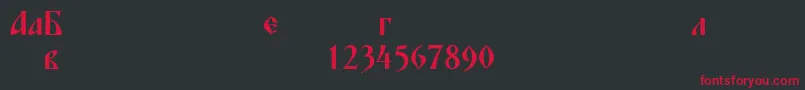 Blagovestfourc Font – Red Fonts on Black Background
