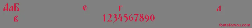 Blagovestfourc-Schriftart – Rote Schriften auf grauem Hintergrund