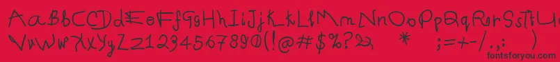 Spontifex Font – Black Fonts on Red Background